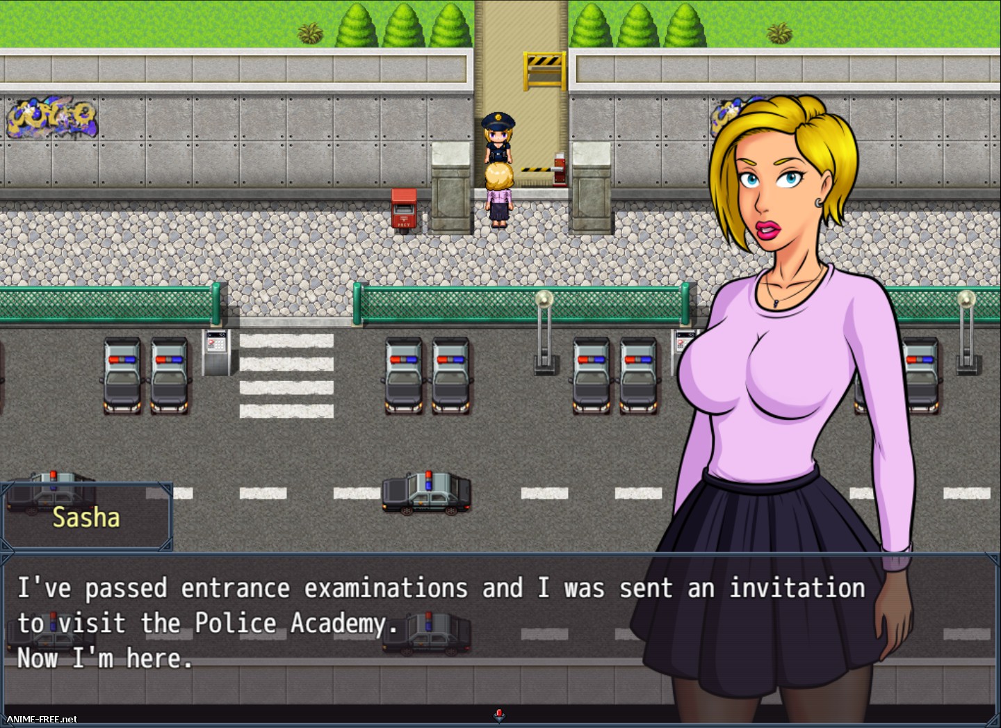 Futa in the Police Academy 2018 Uncen RPG ENG H-Game.